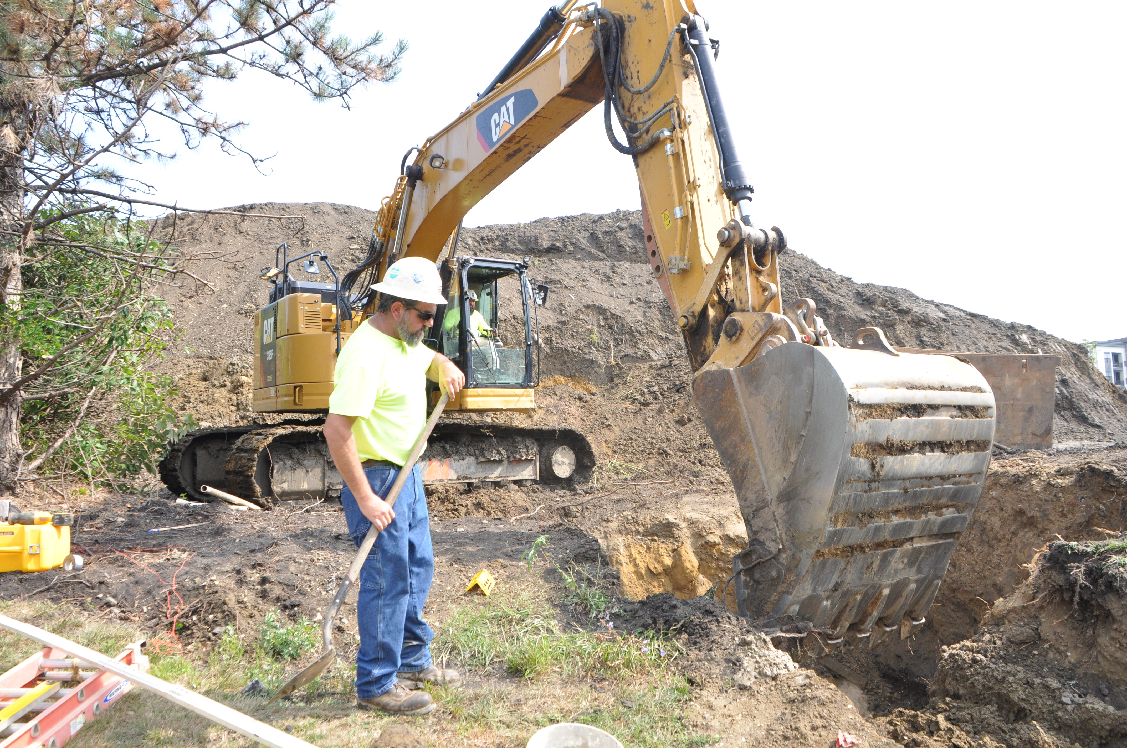 Souders Excavating field operations - Professional excavation work in progress